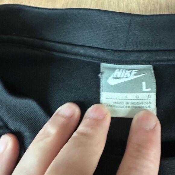 Nike Dri-FIT Men’s Black Gray Long Sleeve Athletic Shirt Size L Performance Top - Picture 3 of 5